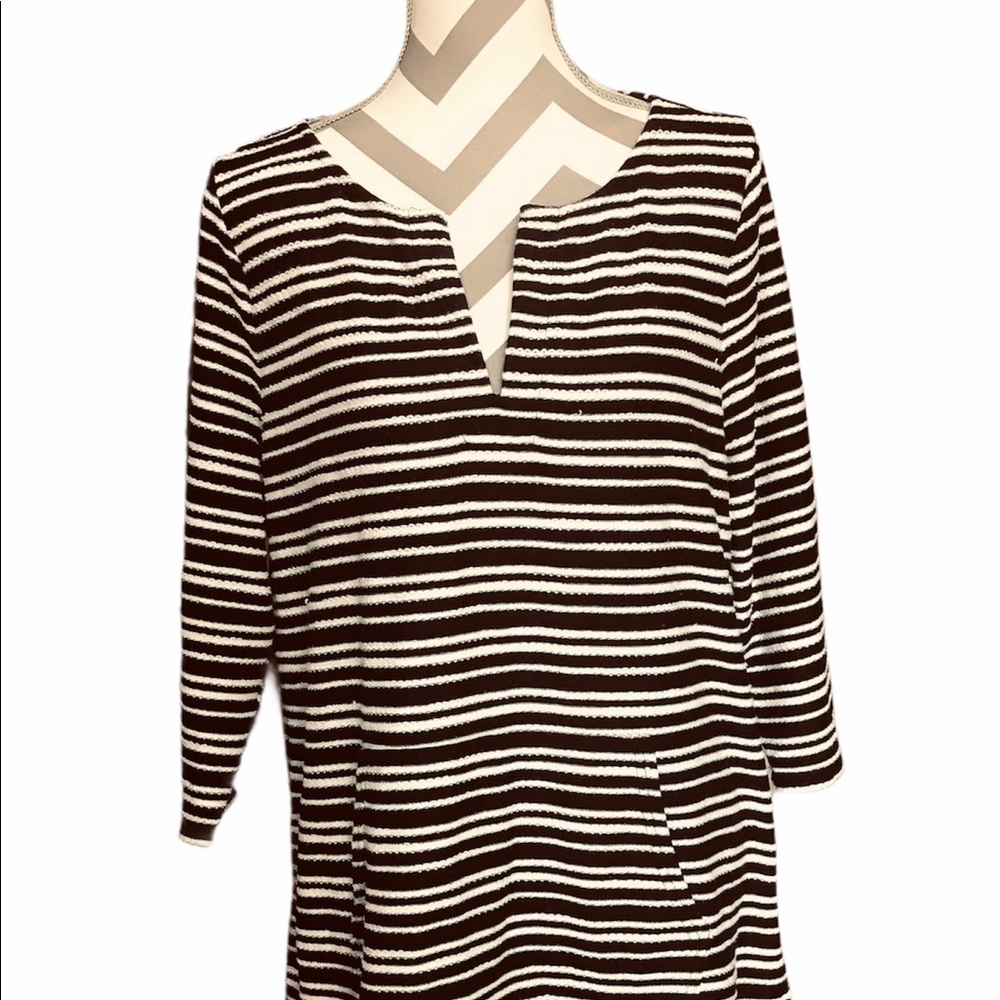 Liz Claiborne Weekend Black/White Striped Pullover